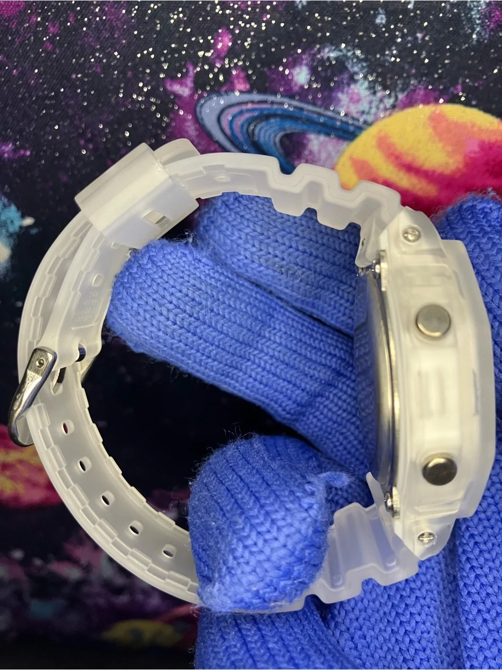 Custom G Shock White and clear Colorway